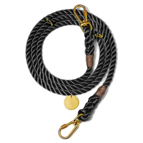 black rope dog leash adjustableshop leashesfound my animals 699658 grande