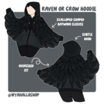 raven hoodie post NO TAIL FEATHERS SMALL 2aec64fe 2cf7 4295 9a92 cb6a94490b44